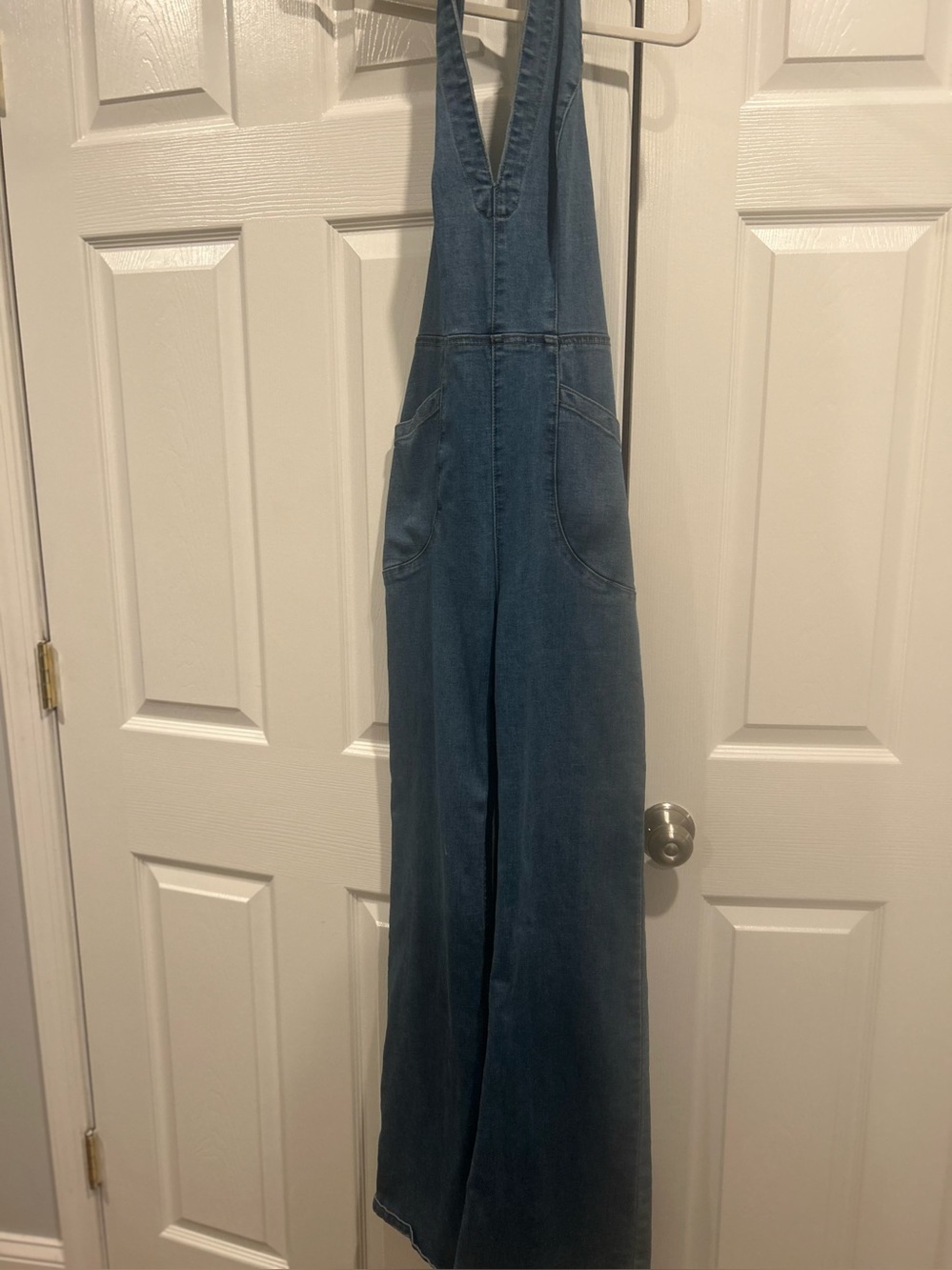 We The Free light blue denim jumpsuit